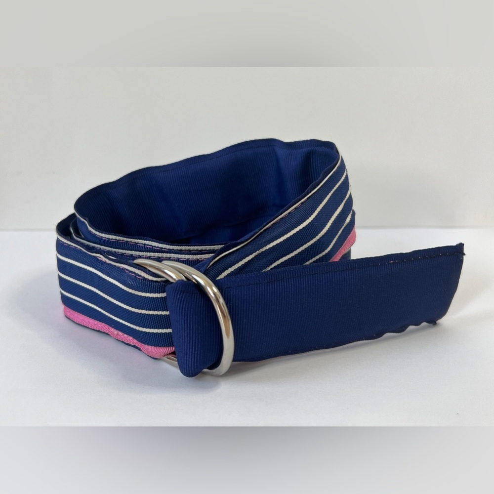 Eliza B Vintage Stripe Fabric Ring Belt